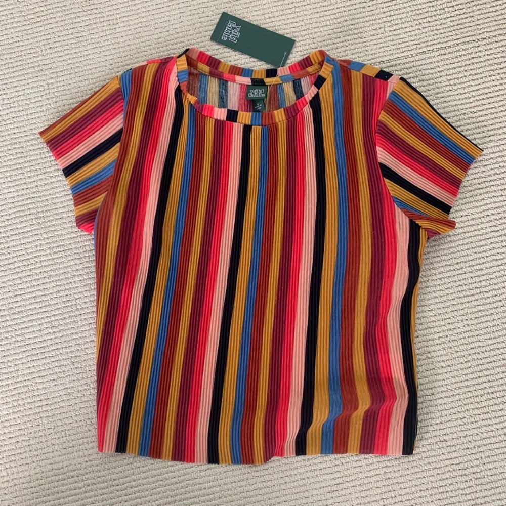 NWT Wild Fable Striped Ribbed Shirt